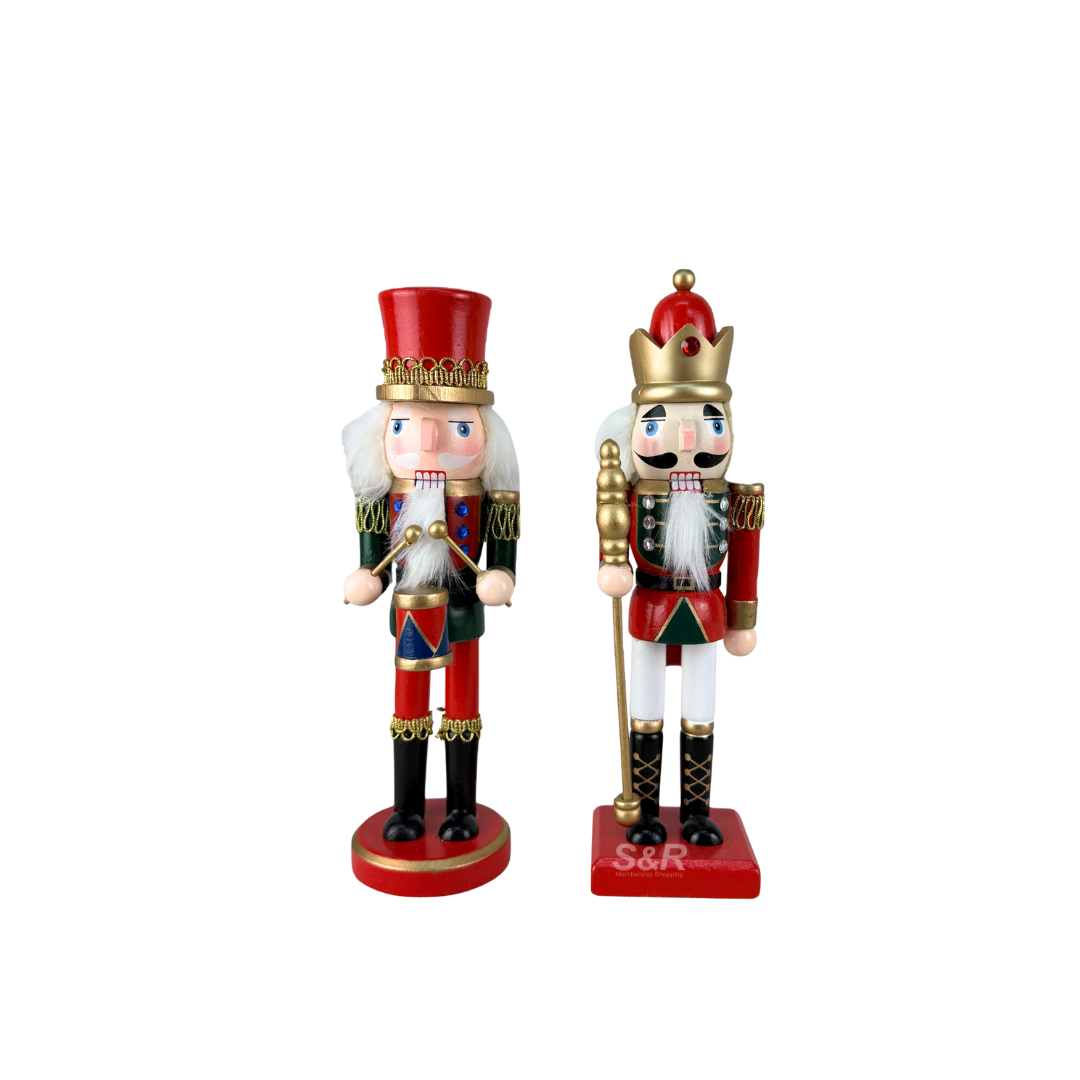 Simply Chritsmas Wooden Nutcracker Display 2 pieces